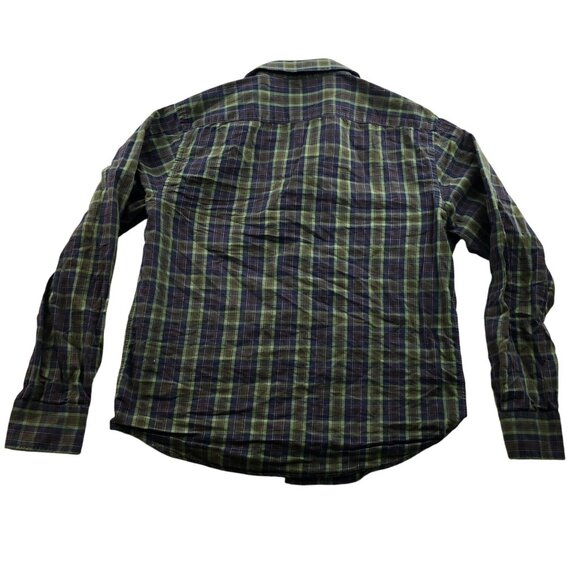 Untuckit Mens Shirt Medium Long Sleeve Plaid Button-Up Flannel 100% Cotton - Picture 2 of 11